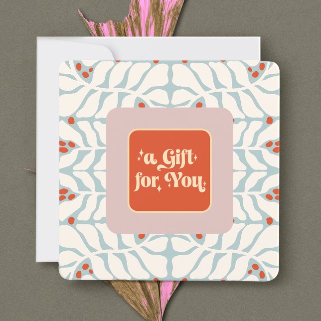 Elegante certificado de regalo para Navidades retr (Subido por el creador)