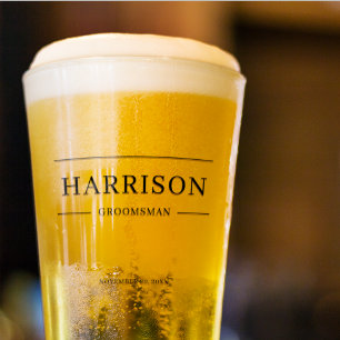 Elegante Cerveza Groomsmen del partido de la boda 