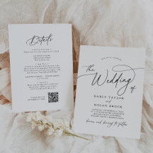Elegante Charm Invitaciones simples de matrimonio 