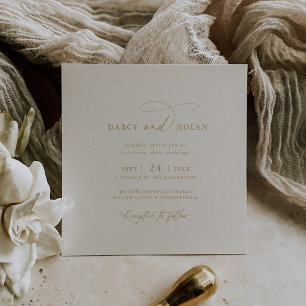 Elegante Charm Square Invitaciones a la boda de ma