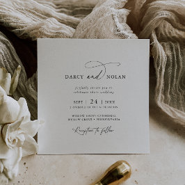 Elegante Charm Square Wedding Invitaciones