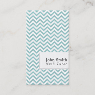 Elegante Chevron Stripes Math Tutor Tarjeta de Neg