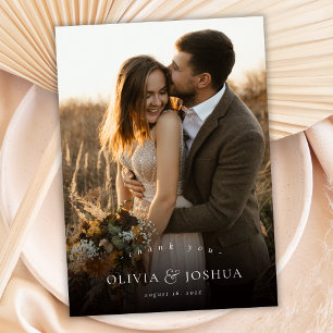 Elegante Chic Amor y Agradecimiento Foto Única Bod