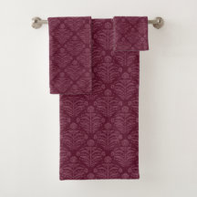 Elegante Chic Burgundy Floral Damasco