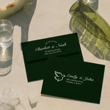 Elegante Chic Verde Esmeralda Boda de Dinero Antig