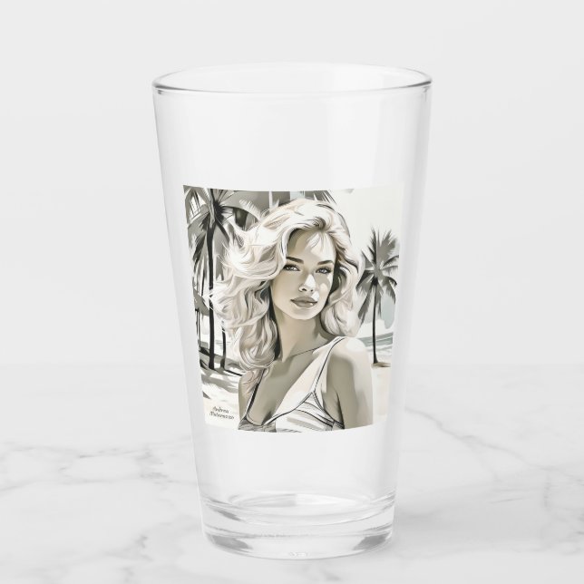 Elegante chica en blanco y negro (Anverso)