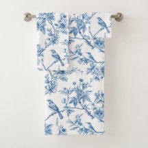 Elegante Chinoisería Floral Azul