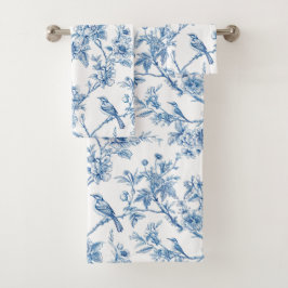 Elegante Chinoisería Floral Azul