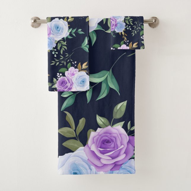 Elegante cielo morado azul floral (In situ)