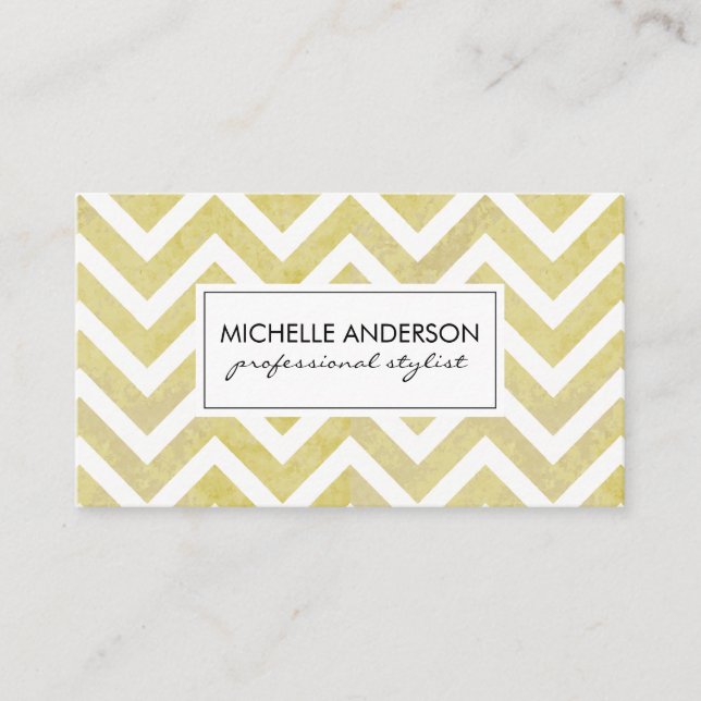 Elegante cita Chevron Hair Stylist (Anverso)