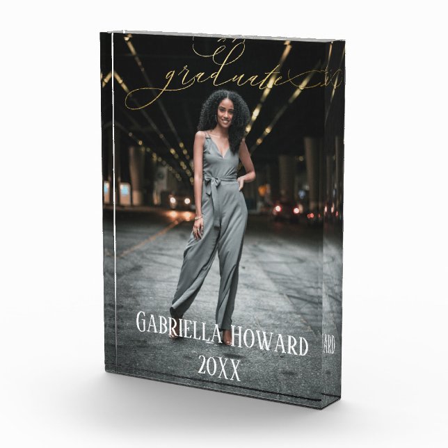 Elegante Clase de 20XX Bloque de foto acrílico (Derecha)