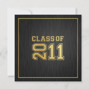 Elegante Clase "Gold" de 2011 Invitación a graduac