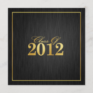 Elegante Clase "Gold" de 2012 Invitación a graduac