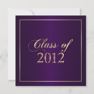 Elegante clase morada y dorada de la invitación 20
