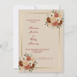 Elegante clásico de ser e invitaciones de boda mar