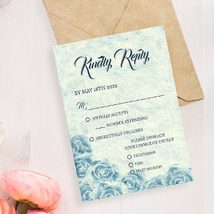 Elegante Clásico Floral Rústico Respuesta de Boda