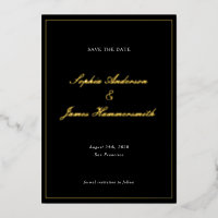 Elegante Clásico Formal Tarjeta de Boda con Marco