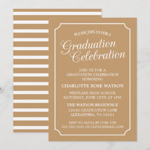 ELEGANTE CLÁSICO INVITACIÓN DE GRADUACIÓN FIESTA