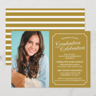 ELEGANTE CLÁSICO INVITACIÓN DE GRADUACIÓN FIESTA