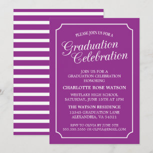 ELEGANTE CLÁSICO INVITACIÓN DE GRADUACIÓN FIESTA