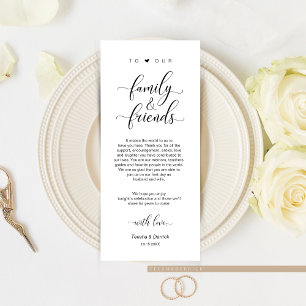 Elegante Clásico Negro, Lugar Ajuste Tarjeta De Gr