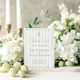 Elegante Classic Sage Green Guardar La Tarjeta De 