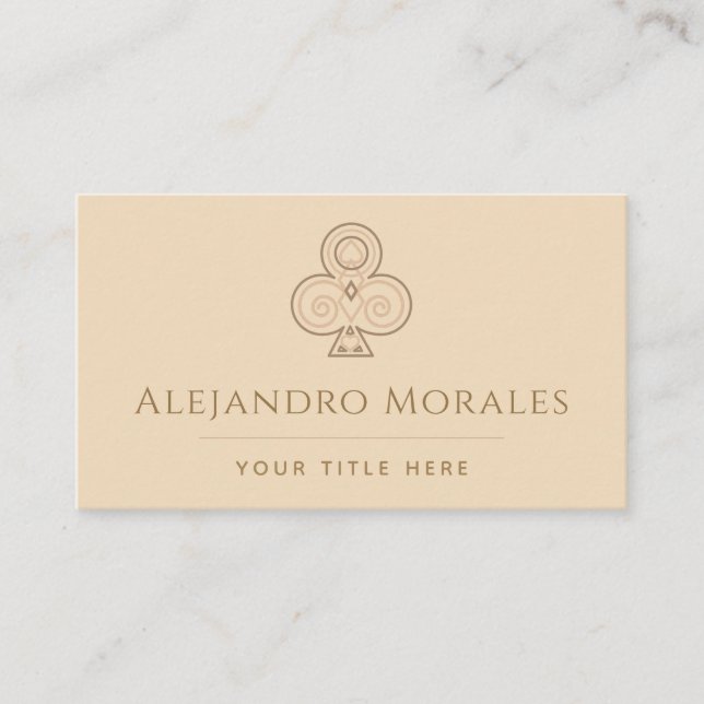 Elegante Club Logotipo Tarjeta Juego Casino Tema B (Anverso)