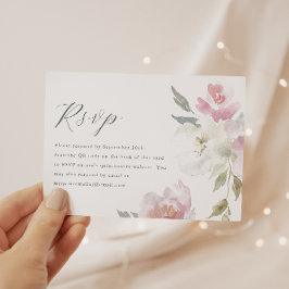 Elegante código QR floral rosa Quinceanera QR RSVP