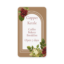 Elegante Coffee Bean Coffee Shop Tarjeta de presen