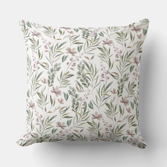 Elegante Cojín decorativo botánico (Anverso)