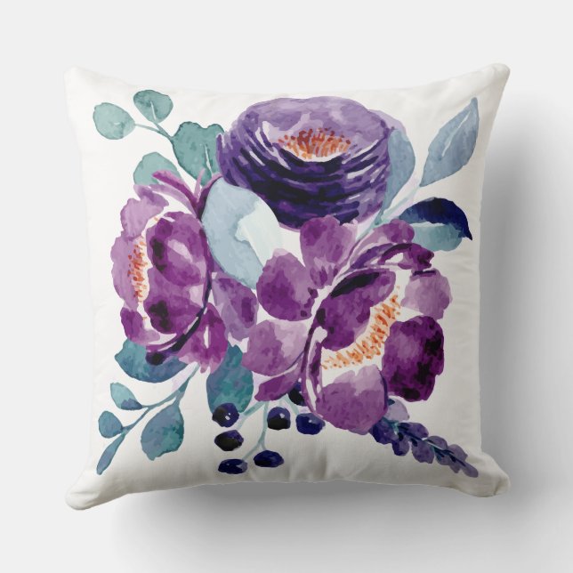 Elegante cojín decorativo botánico para habitación (Reverso )