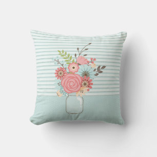 Elegante Cojín decorativo de acento floral Mason 