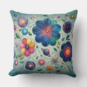 Elegante Cojín decorativo de diseño de flores