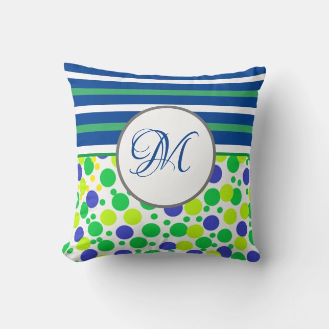 Elegante Cojín decorativo de Navidades de monogram (Anverso)