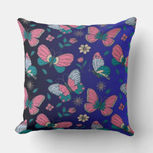 Elegante Cojín decorativo de patrón de mariposa di