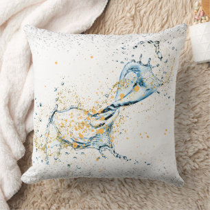 Elegante Cojín decorativo de salpicadura de agua d