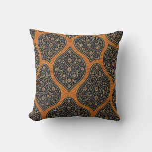 Elegante cojín decorativo dorado y negro – Tradici