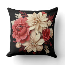 Elegante Cojín decorativo floral Rosa - Vintage & 