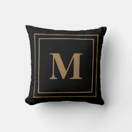 Elegante Cojín decorativo moderno de oro negro