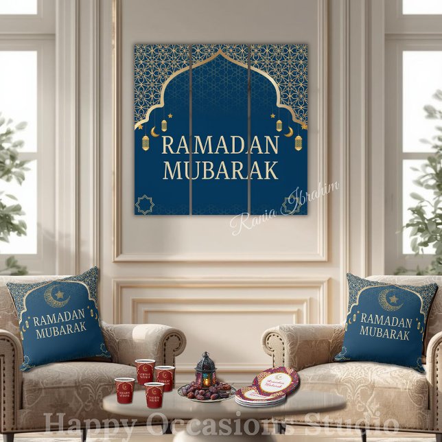 Elegante cojín decorativo Ramadan Mubarak (Subido por el creador)
