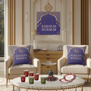 Elegante cojín decorativo Ramadan Mubarak