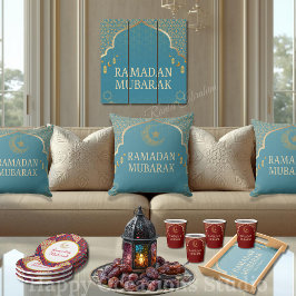 Elegante cojín decorativo Ramadan Mubarak
