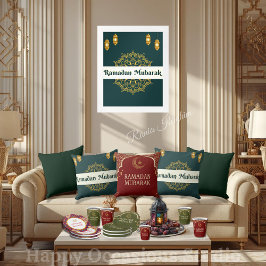 Elegante cojín decorativo Ramadan Mubarak