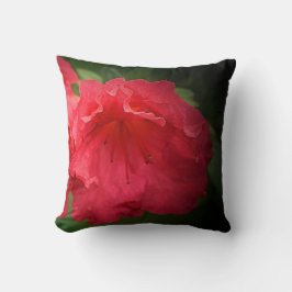 Elegante Cojín decorativo rojo floral