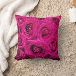 Elegante Cojín decorativo Rosa Bouquet
