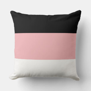 Elegante Cojín decorativo rosa negro y blanco