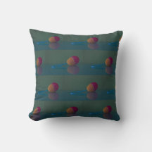 Elegante Cojín decorativo verde azul de vacaciones