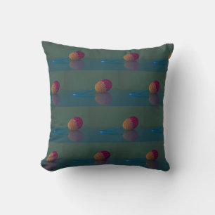 Elegante Cojín decorativo verde azul de vacaciones