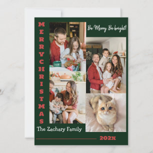 Elegante Colage de Fotos Familiares de Navidad Mod