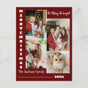 Elegante Colage de Fotos Familiares de Navidad Mod